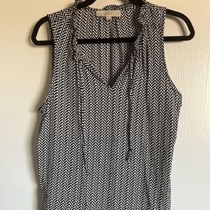 Loft sleeveless tie neck top
